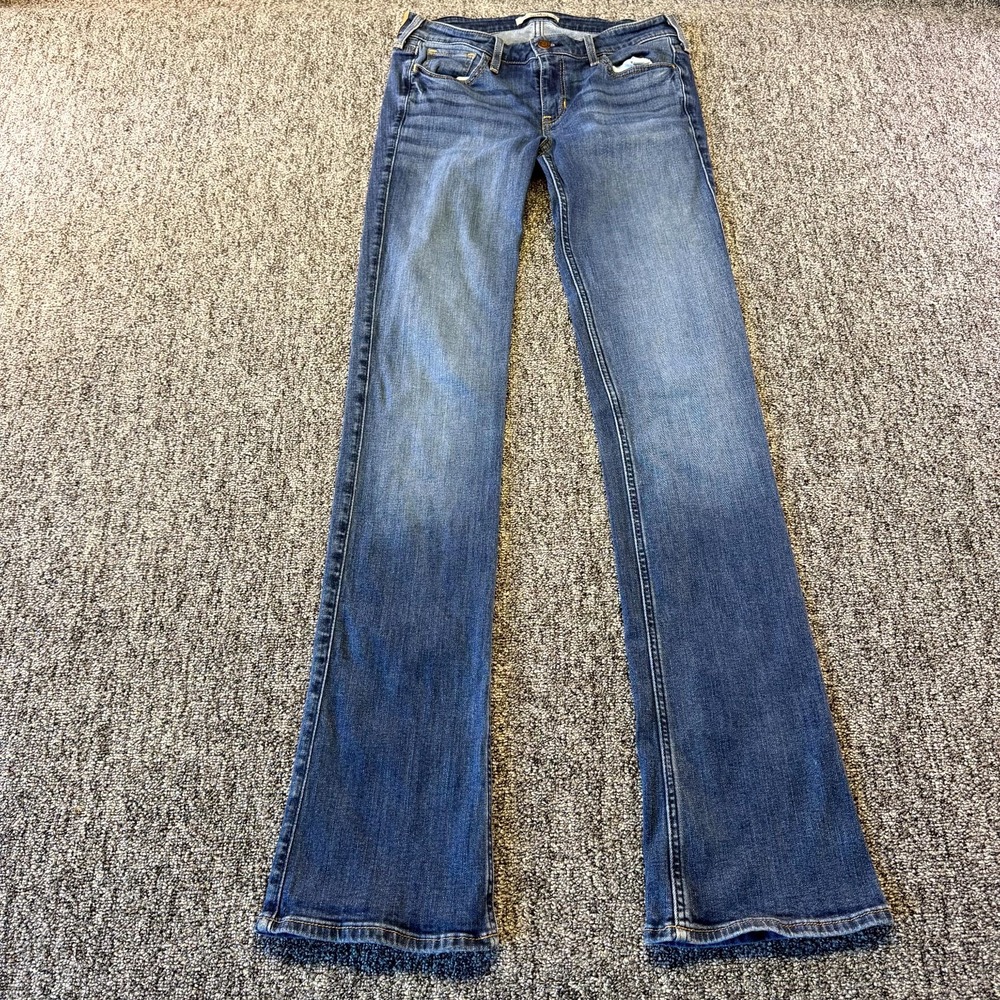 Hollister California Jeans Womens 7L 28x35 Blue Denim Medium Wash Bootcut Leg
